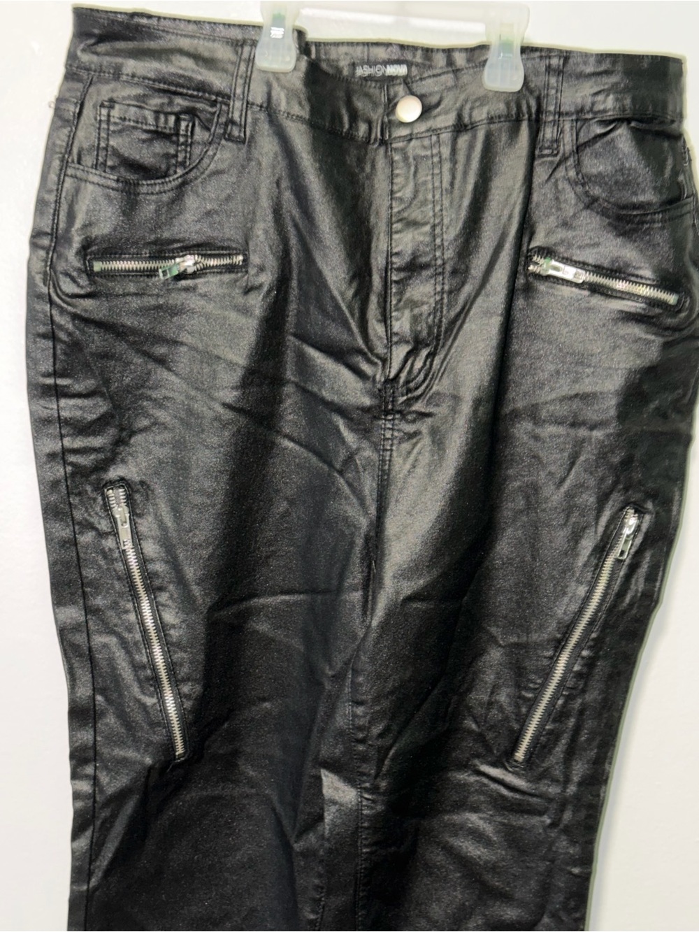 Fashion Nova Men's Black Cargo Moto Zip Pants - Picture 3 of 6